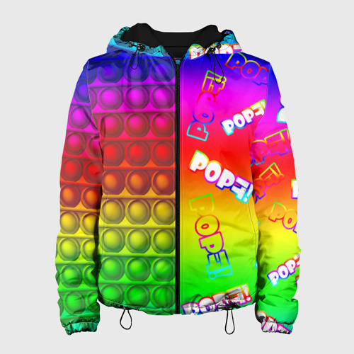 Женская куртка 3D с принтом POP it!, вид спереди #2
