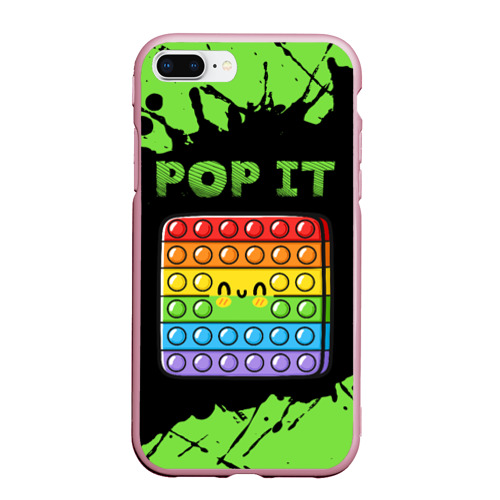 Чехол для iPhone 7Plus/8 Plus матовый с принтом Поп Ит Симпл Димпл - Краска, вид спереди #2