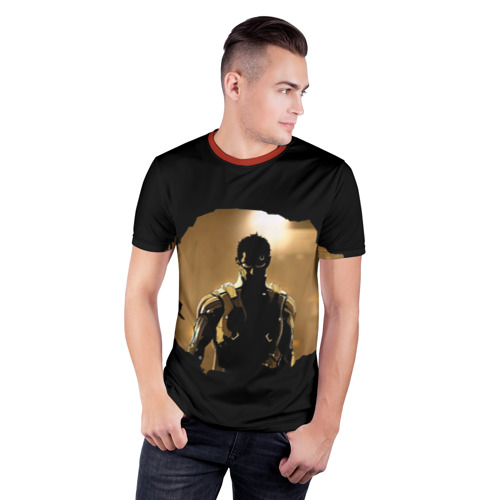 Мужская футболка 3D спортивная с принтом Взгляд Адама, фото на моделе #1