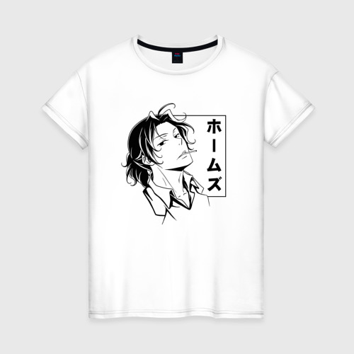 Женская футболка хлопок с принтом Sharokku Homuzu, вид спереди #2