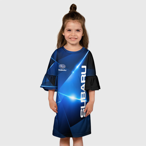 Детское платье 3D с принтом Subaru, вид сбоку #3