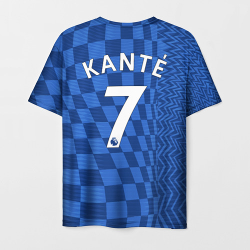 Мужская 3D футболка с принтом Н'Голо Канте Челси 2021/2022, вид сзади #1