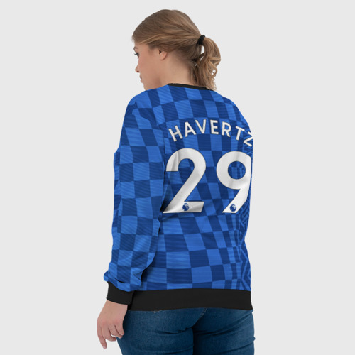 Женский свитшот 3D с принтом Хаверц Челси фома 2021/2022, вид сзади #2