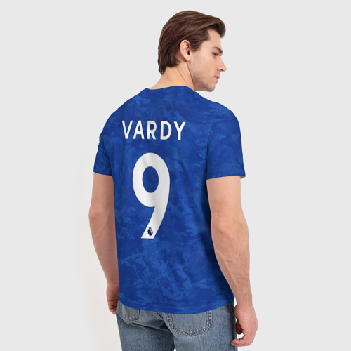 Мужская 3D футболка с принтом Варди Лестер форма 2021/2022, вид сзади #2