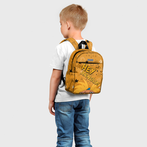 Детский рюкзак 3D с принтом Эй, Арнольд!, фото на моделе #1