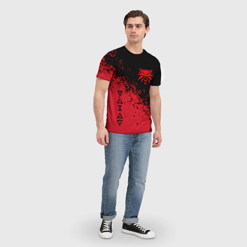 Мужская футболка 3D с принтом The Witcher [3], вид сбоку #3