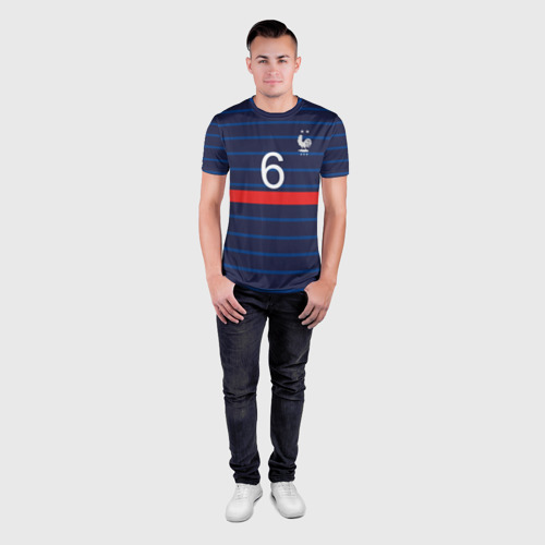 Мужская футболка 3D Slim с принтом Погба футболист Франция, вид сбоку #3