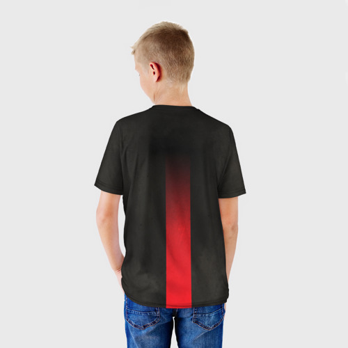 Детская футболка 3D с принтом Marcus Rashford, вид сзади #2