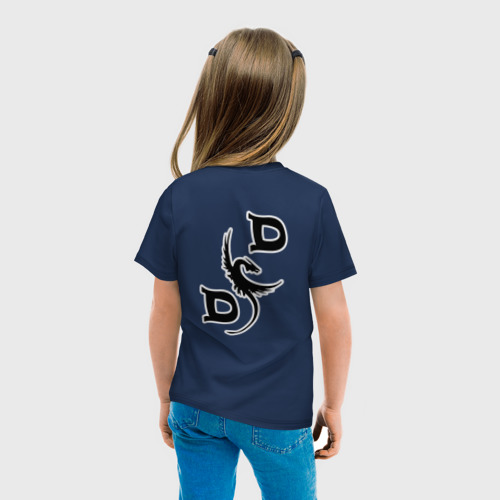 Детская футболка хлопок с принтом D&D | Dragon, вид сзади #2