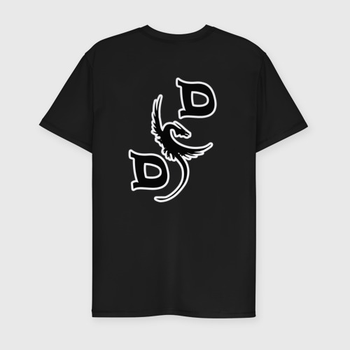 Мужская футболка хлопок Slim с принтом D&D Dragon, вид сзади #1