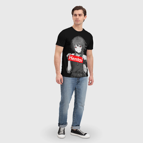 Мужская футболка 3D с принтом Megumin Hentai, вид сбоку #3