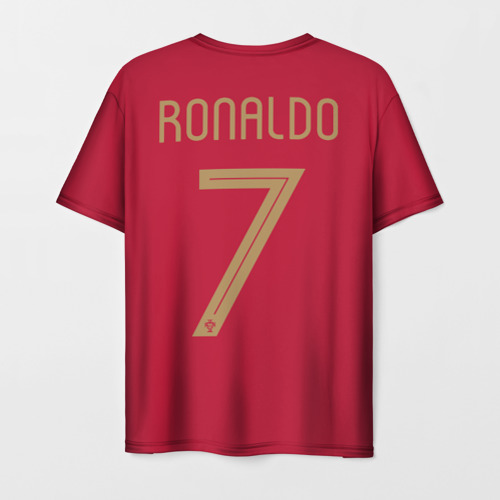 Мужская футболка 3D с принтом Ronaldo 7, вид сзади #1