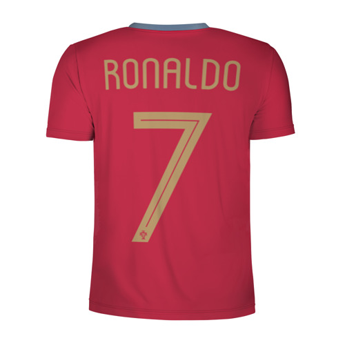 Мужская футболка 3D спортивная с принтом Ronaldo 7, вид сзади #1