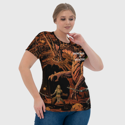 Женская футболка 3D с принтом Dungeons and Dragons | Схватка, фото #4