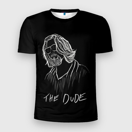 Мужская футболка 3D Slim с принтом The dude Большой Лебовски, вид спереди #2