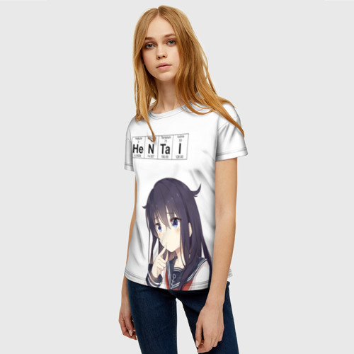 Женская футболка 3D с принтом Хентай, фото на моделе #1