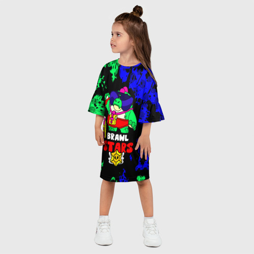 Детское платье 3D с принтом Buzz, Базз Brawl Stars, фото на моделе #1