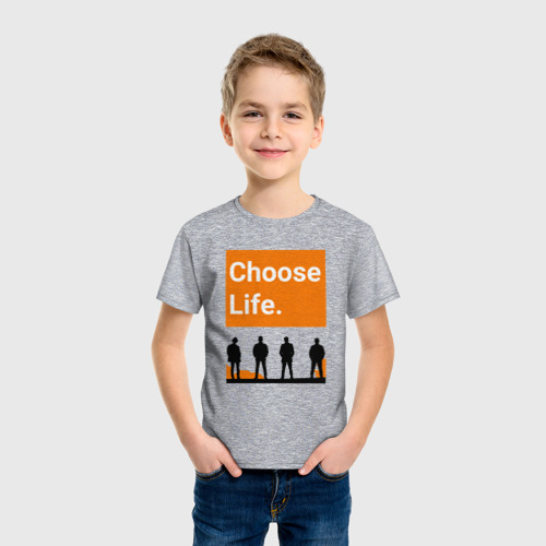 Детская футболка хлопок с принтом Choose Life, фото на моделе #1