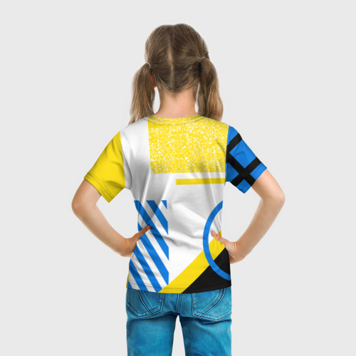 Детская футболка 3D с принтом ФК «Интер Милан» 2020-21, вид сзади #2