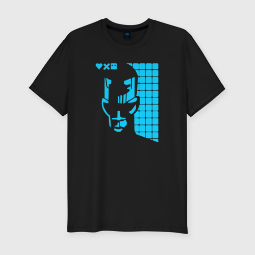 Мужская футболка хлопок Slim с принтом Love Death And Robots Zima Blue, вид спереди #2