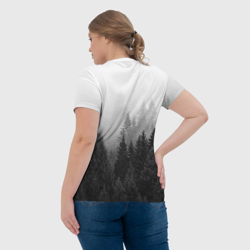 Женская футболка 3D с принтом ДУХ ЛЕСА \ ПОМНИ СВОИ КОРНИ, вид сзади #2