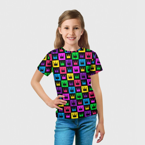 Детская футболка 3D с принтом Король, вид сбоку #3