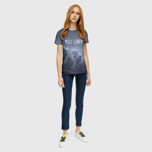 Женская футболка 3D с принтом НЕБО СЛАВЯН | СЛАВЯНСТВО (Z), вид сбоку #3