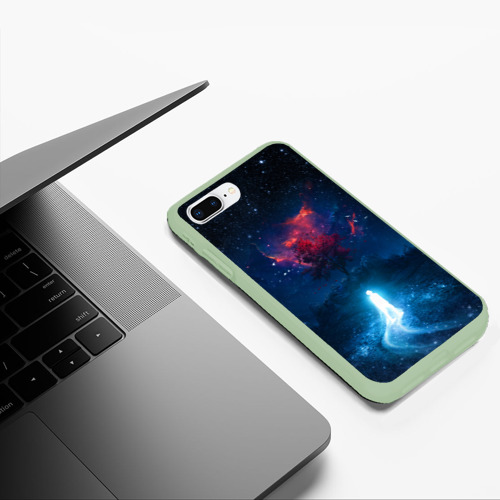 Чехол для iPhone 7Plus/8 Plus матовый с принтом Душа идущая в космос | Soul space (Z), фото #5