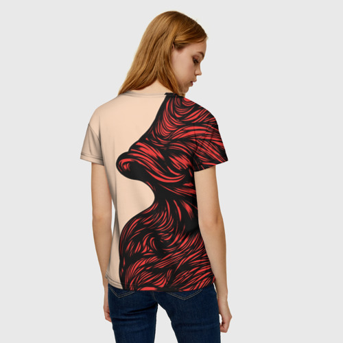 Женская 3D футболка с принтом Ariel Princess, вид сзади #2