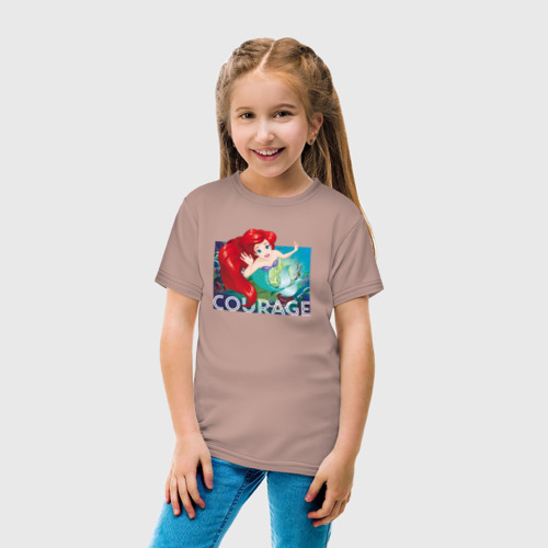 Детская футболка с принтом Ariel Courage, вид сбоку #3