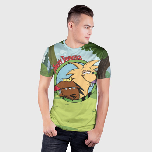 Мужская футболка 3D Slim с принтом Крутые Бобры | Angry Beavers, фото на моделе #1