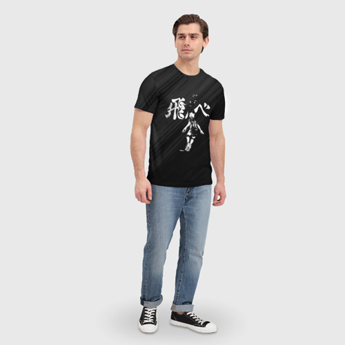 Мужская футболка 3D с принтом Fly high Шоё Хината | Haikyuu!!, вид сбоку #3