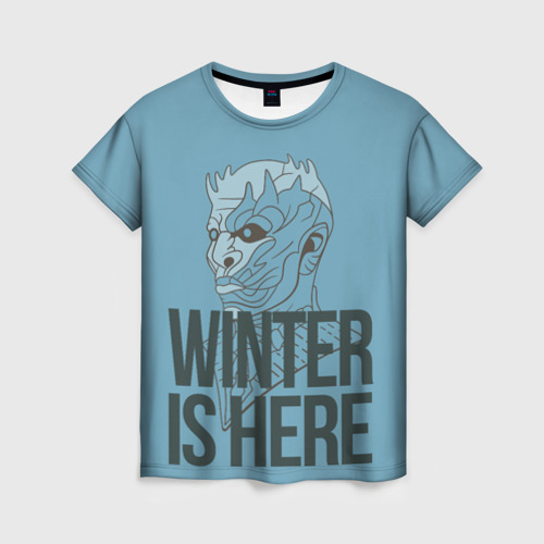 Женская футболка 3D с принтом GoT Winter is Here, вид спереди #2