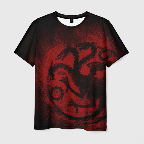 Мужская 3D футболка с принтом Targaryen House, вид спереди #2