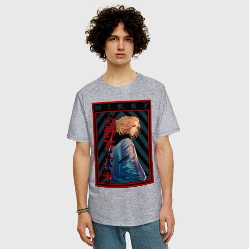 Мужская футболка хлопок Oversize с принтом Майки Токийские Мстители Микки, фото на моделе #1