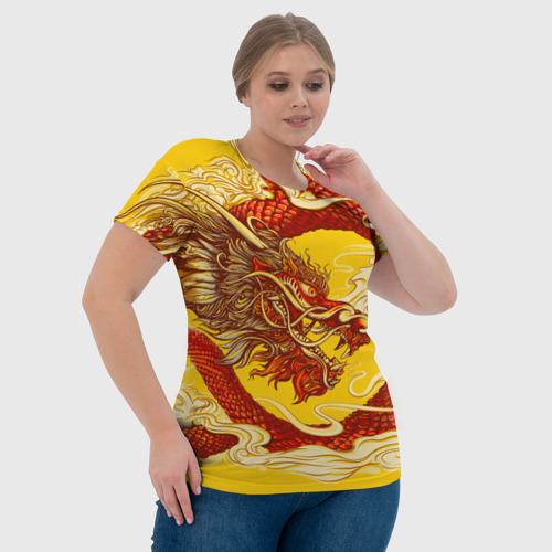 Женская футболка 3D с принтом Китайский Дракон, China Dragon, фото #4