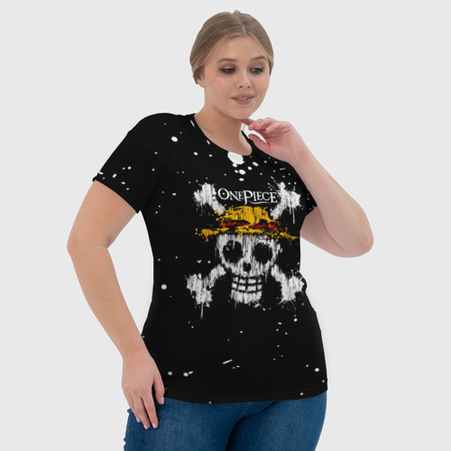 Женская футболка 3D с принтом Весылый Роджер One Piece, фото #4