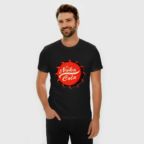 Мужская футболка премиум с принтом Nuka Cola | Fallout, фото на моделе #1