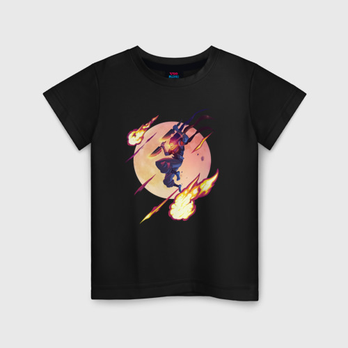 Детская футболка хлопок с принтом Fire Dead Cells, вид спереди #2