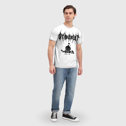 Мужская 3D футболка с принтом STRIRED DRAIN, вид сбоку #3
