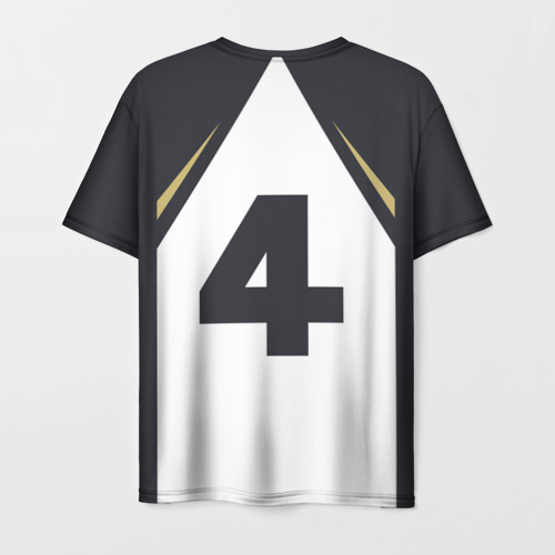 Мужская 3D футболка с принтом Бокуто 4 форма Фукуродани, вид сзади #1