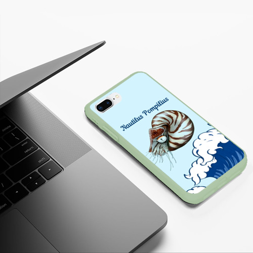 Чехол для iPhone 7Plus/8 Plus матовый с принтом Nautilus Pompilius океан, фото #5