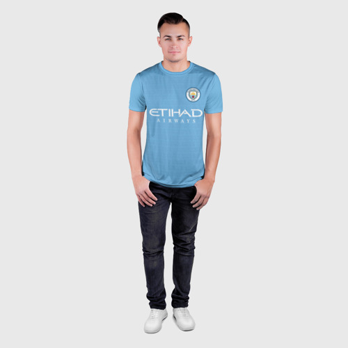 Мужская футболка 3D спортивная с принтом Джек Грилиш Манчестер Сити, вид сзади #2
