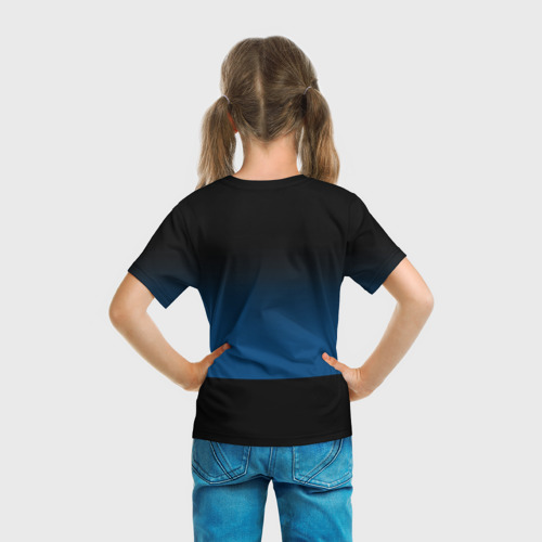 Детская 3D футболка с принтом Сиреноголовый (Хоррор) Ребенок, вид сзади #2