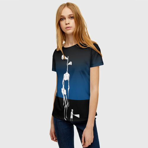Женская футболка 3D с принтом Сиреноголовый (Хоррор) Ребенок, фото на моделе #1