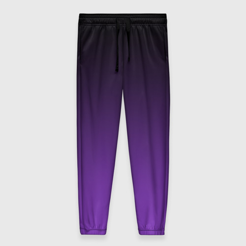 Женские брюки 3D с принтом Градиент - фиолетовый, вид спереди #2
