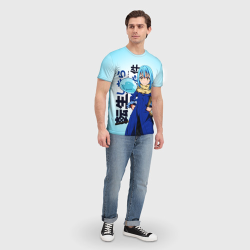 Мужская 3D футболка с принтом Римуру Темпест, TenSura, вид сбоку #3