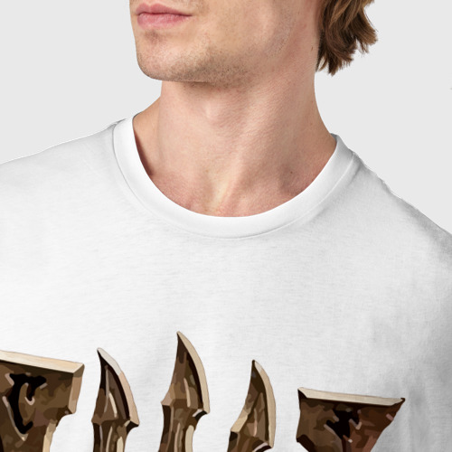 Мужская футболка хлопок с принтом Символ Морровинда, фото #4