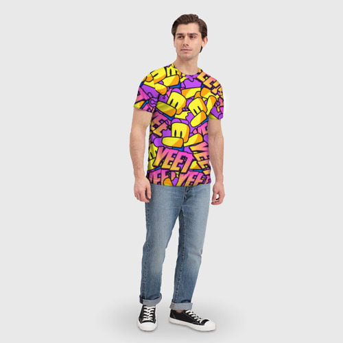 Мужская футболка 3D с принтом ROBLOX / РОБЛОКС / YEET, вид сбоку #3