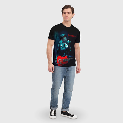 Мужская 3D футболка с принтом Агата Кристи Глеб Самойлов, вид сбоку #3
